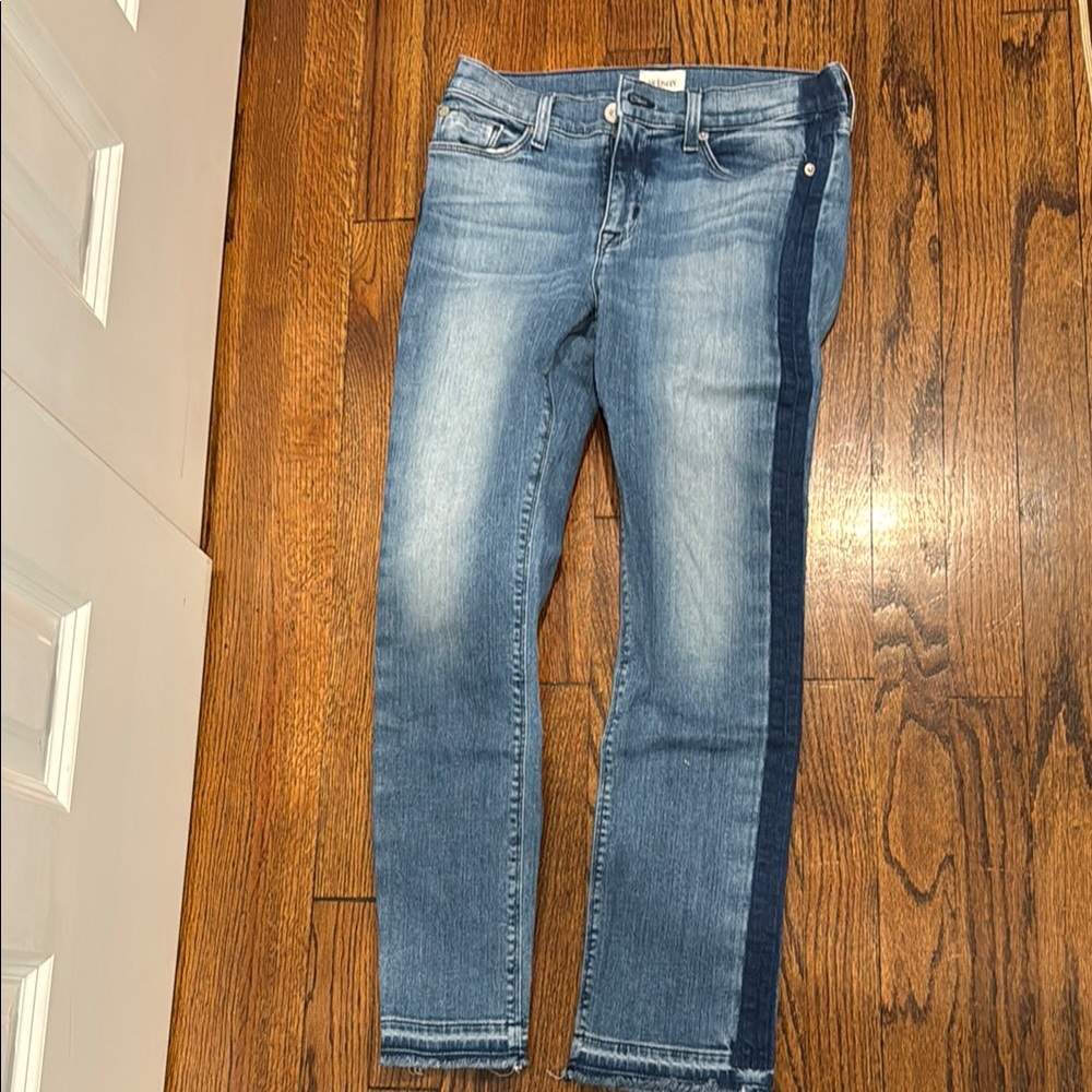 Hudson Jeans Blue Ankle Cropped Denim